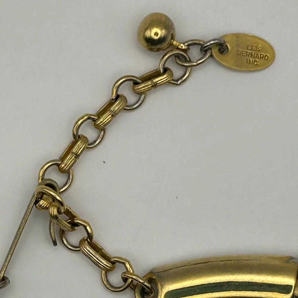 Vintage Les Bernard Elegant Goldtone Collar Necklace - Picture 4 of 4